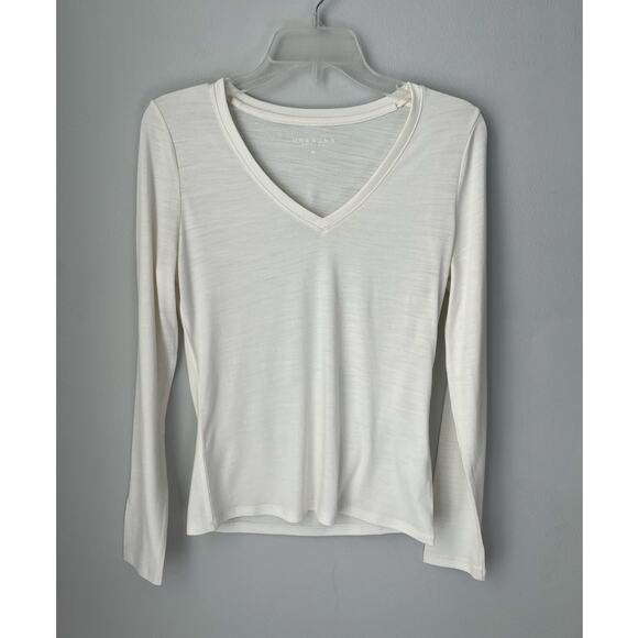 Unbound Merino Long Sleeve Shirt White Lightweight Breathable Layer Ski Medium - Picture 1 of 8